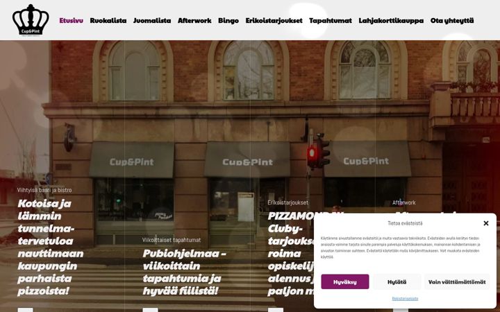 Screenshot of cuppint.fi