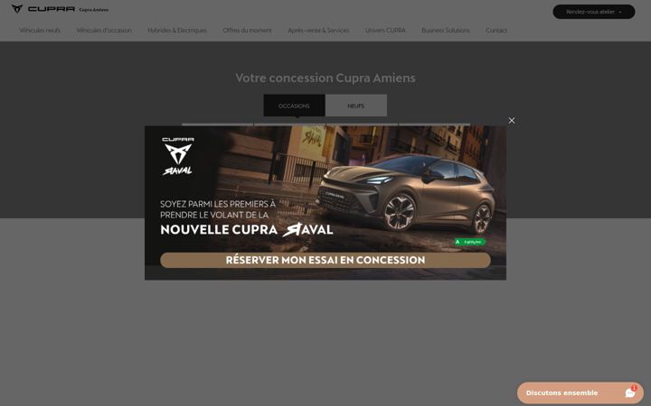 Screenshot of cupra-amiens.fr