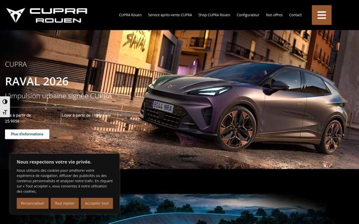 Screenshot of cupra-continental.fr