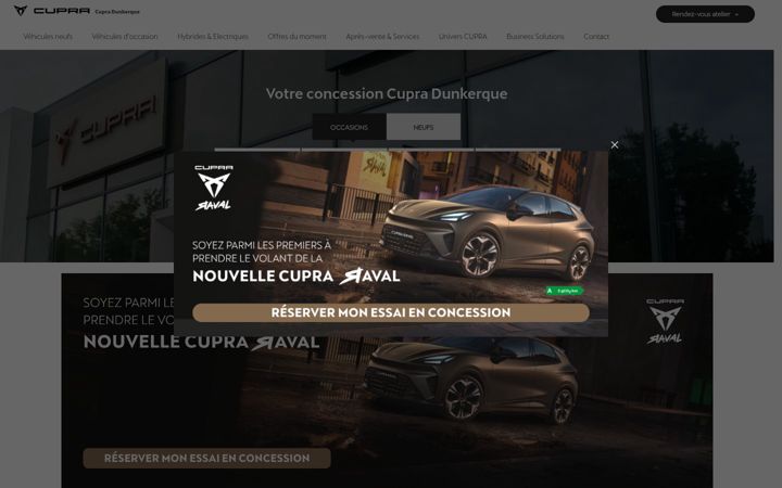 Ekrano kopija cupra-dunkerque.fr
