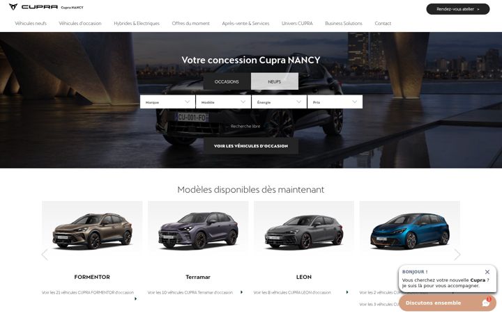 Screenshot of cupra-nancy.fr