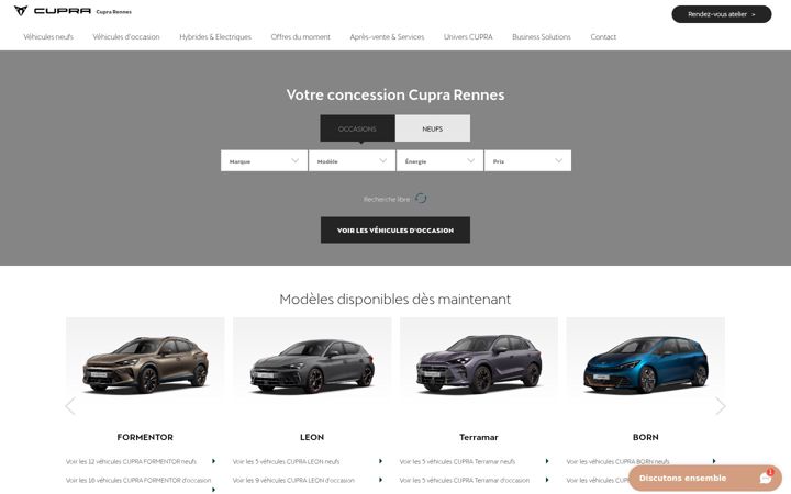 Screenshot of cupra-rennes.fr