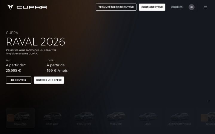 Screenshot of cupraofficial.fr