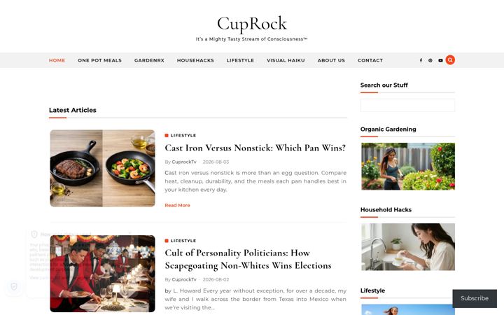 Screenshot of cuprocktv.com