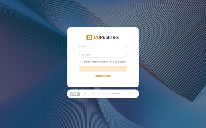 Screenshot of cupublisher.com