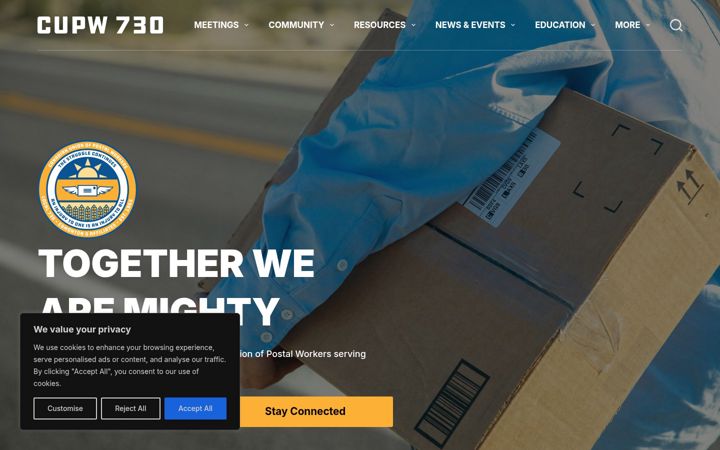 Screenshot of cupw730.ca
