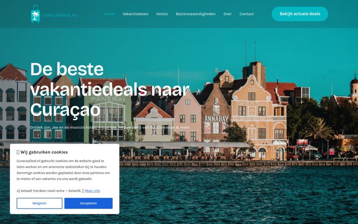 Screenshot von curacaodeal.nl