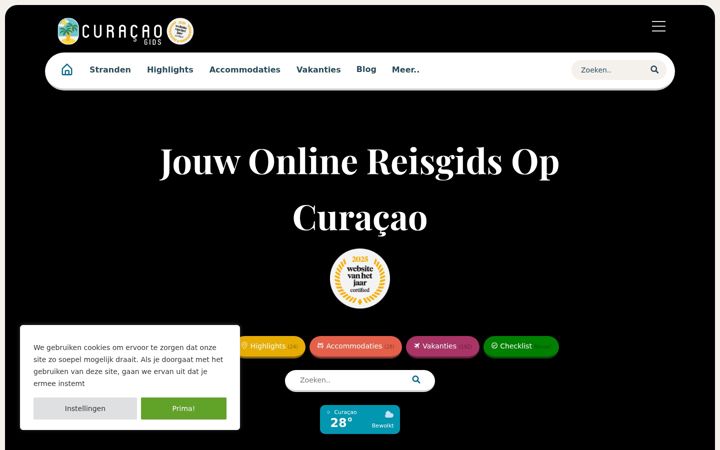Screenshot of curacaogids.nl