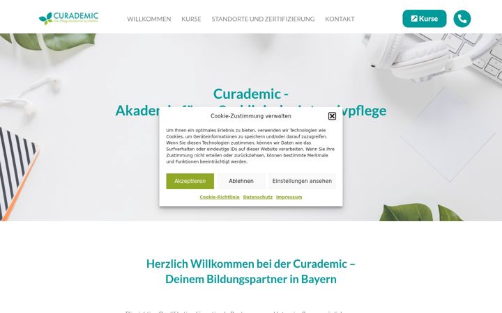 Screenshot of curademic.de