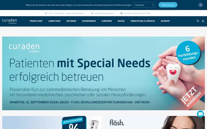 Screenshot of curaden-its.ch