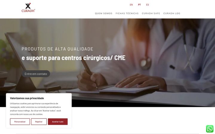 Screenshot of curadhcomercio.com
