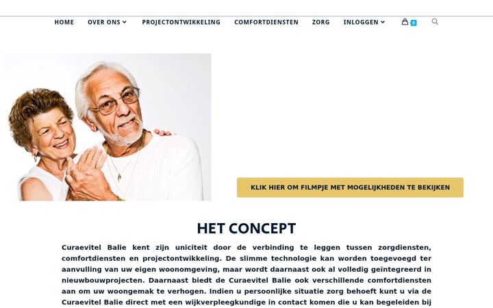 Screenshot of curaevitelbalie.nl