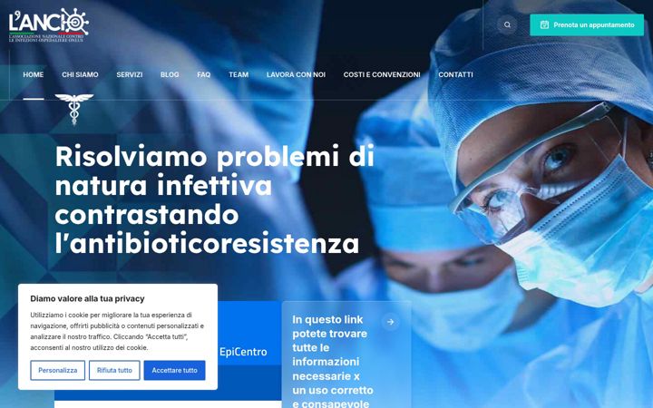 Screenshot of curainfezioni.it
