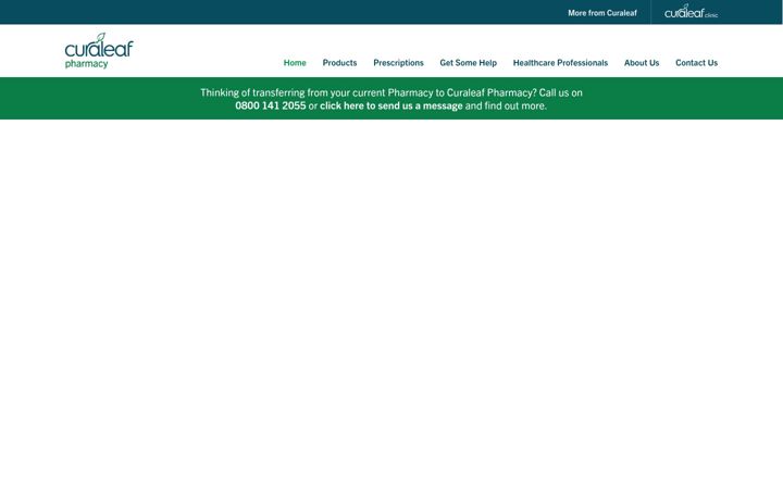 Screenshot of curaleafpharmacy.co.uk