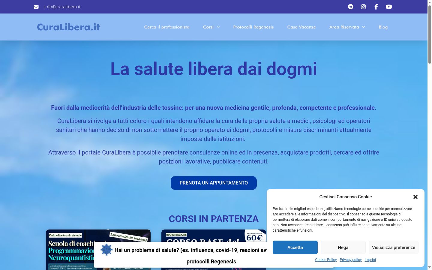 Captură de ecran a bannerului de consimțământ afișat înainte de orice interacțiune