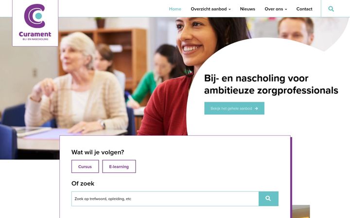 Screenshot of curament.nl
