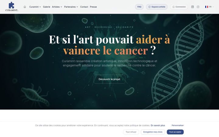 Screenshot of curamint.net