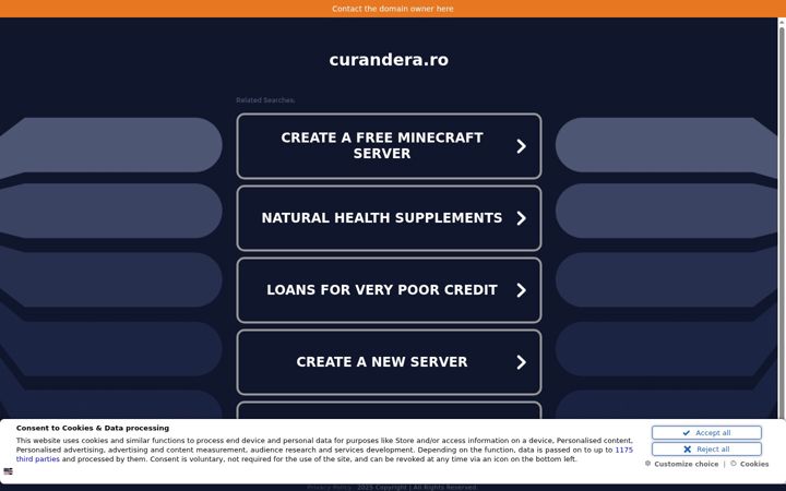 Screenshot of curandera.ro