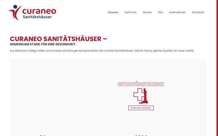 Screenshot of curaneo.de