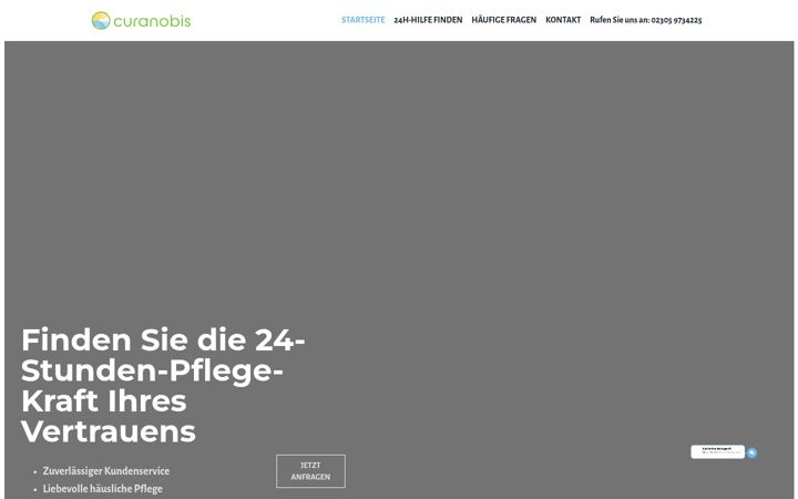 Screenshot of curanobis.de