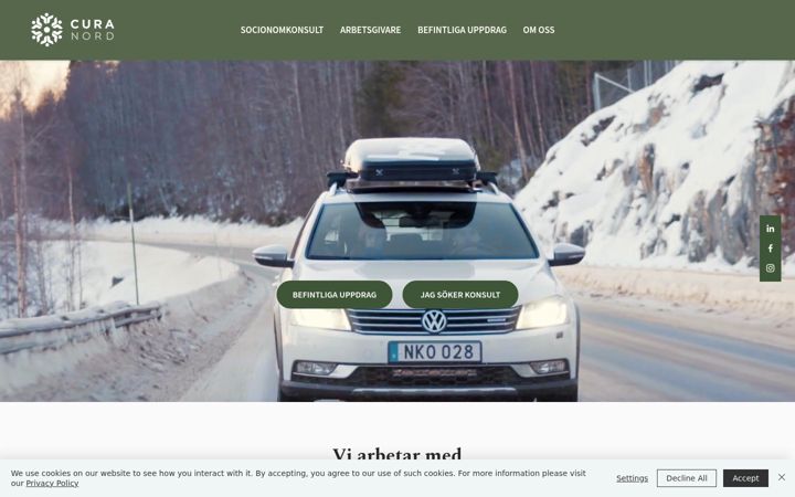 Screenshot of curanord.se