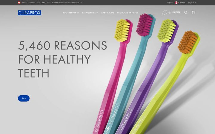 Screenshot of curaprox.ca