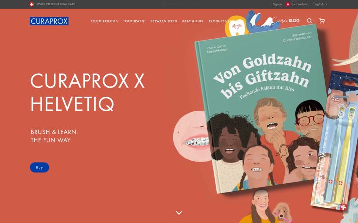 Screenshot of curaprox.ch