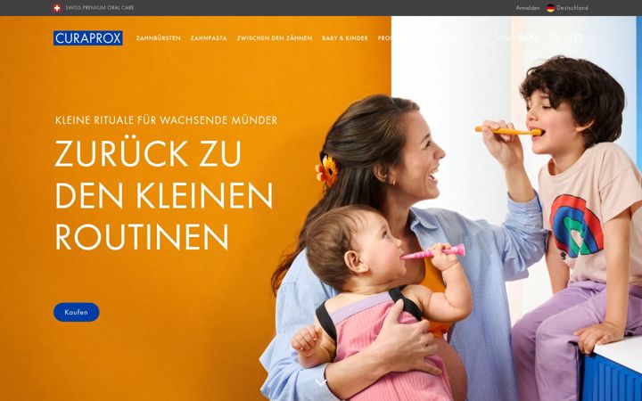 Screenshot of curaprox.de