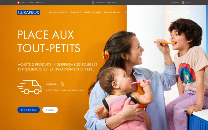Screenshot of curaprox.fr
