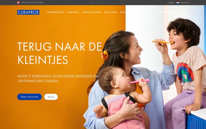 Screenshot of curaprox.nl