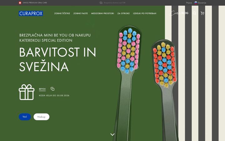 Screenshot von curaprox.si