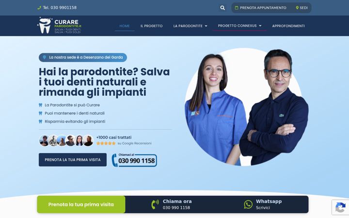 Screenshot di curareparodontite.it