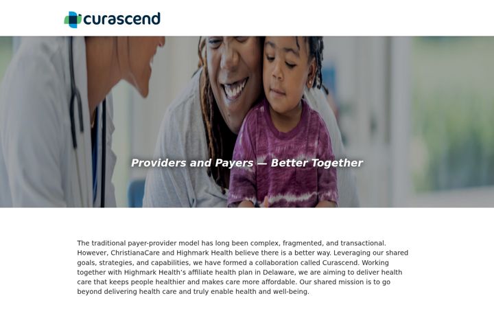 Screenshot of curascend.com