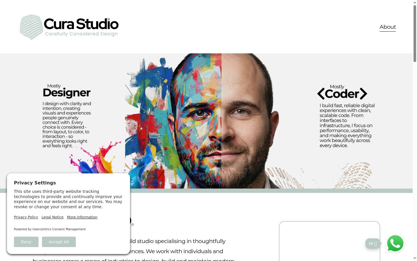 Screenshot del banner di consenso mostrato prima di qualsiasi interazione