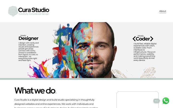 Screenshot of curastudio.co.uk