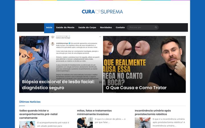 Screenshot of curasuprema.com.br