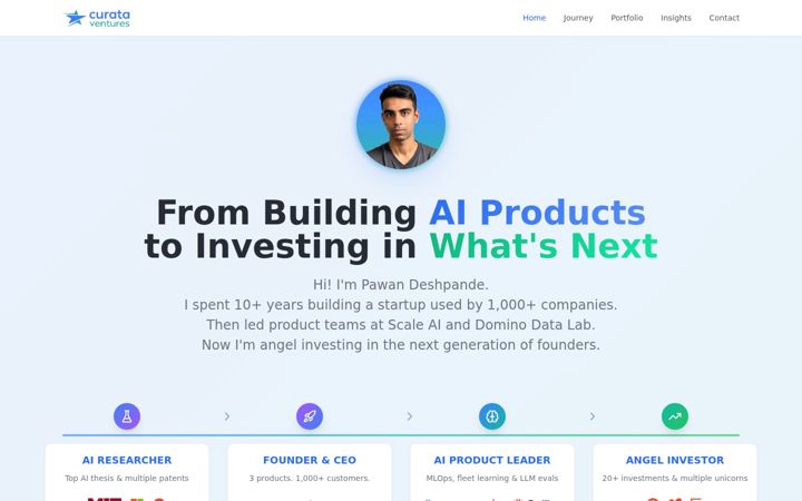 Screenshot of curata.com