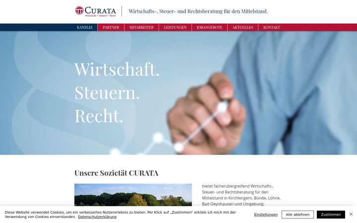 Screenshot of curata.net