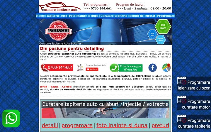 Ekrano kopija curataretapiterieauto.ro