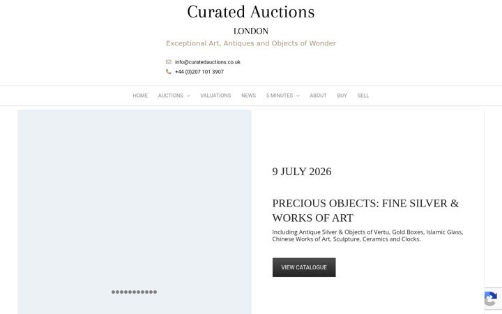 Screenshot von curatedauctions.co.uk