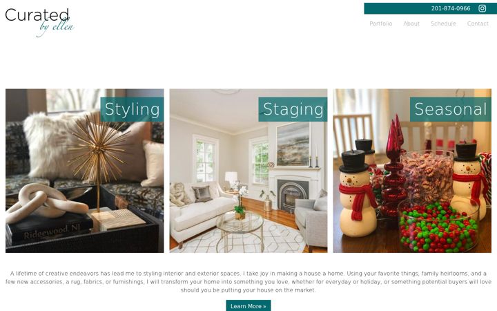 Screenshot of curatedbyellen.com