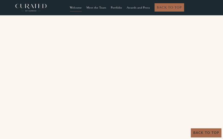 Screenshot of curatedbysunrise.com