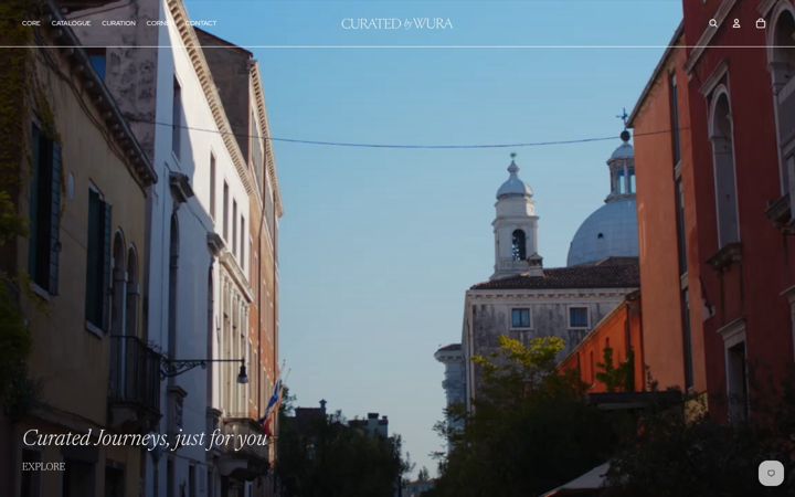Screenshot of curatedbywura.com