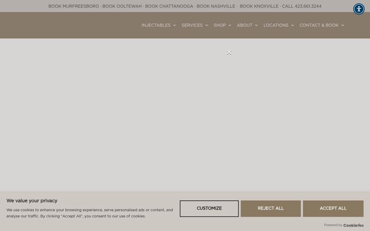 Screenshot of curatemedspa.com