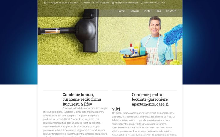 Screenshot of curatenie-menaj.ro