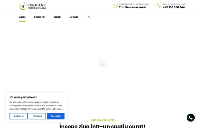 Screenshot of curatenie-profesionala.ro