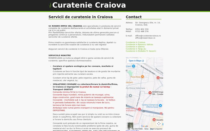 Ekrano kopija curateniecraiova.ro
