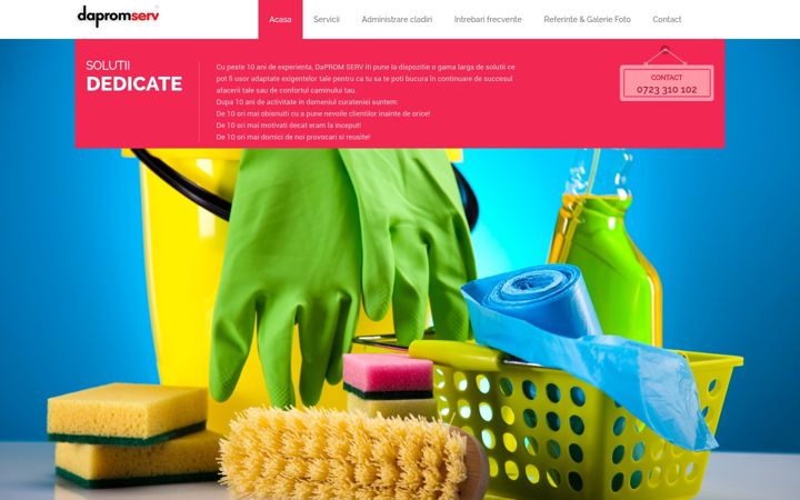 Screenshot of curatenieideala.ro