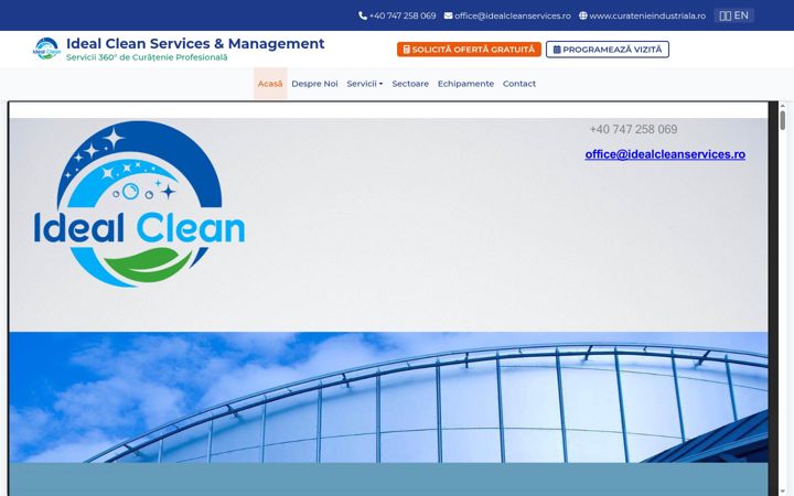 Screenshot of curatenieindustriala.ro