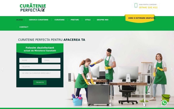 Screenshot of curatenieperfecta.ro